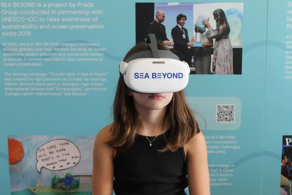 스페인 바르셀로나에서 열린 ‘오션&클라이밋 빌리지(Ocean&Climate Village)’ 전시 내부 ©Prada Group