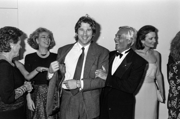 배우 리처드 기어가 디자이너 조르지오 아르마니 ©WWD